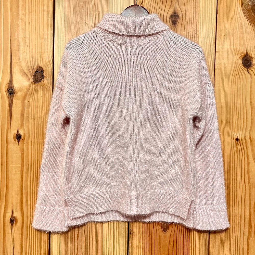 Kate Spade Sparkling Pink Metallic Turtleneck Sweater – Size Small